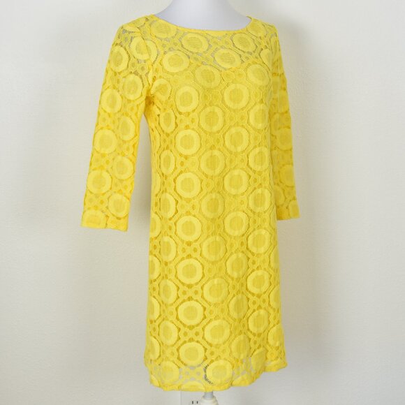 Trina Turk Lace Crochet Overlay Shift Dress - 10 - Picture 7 of 8